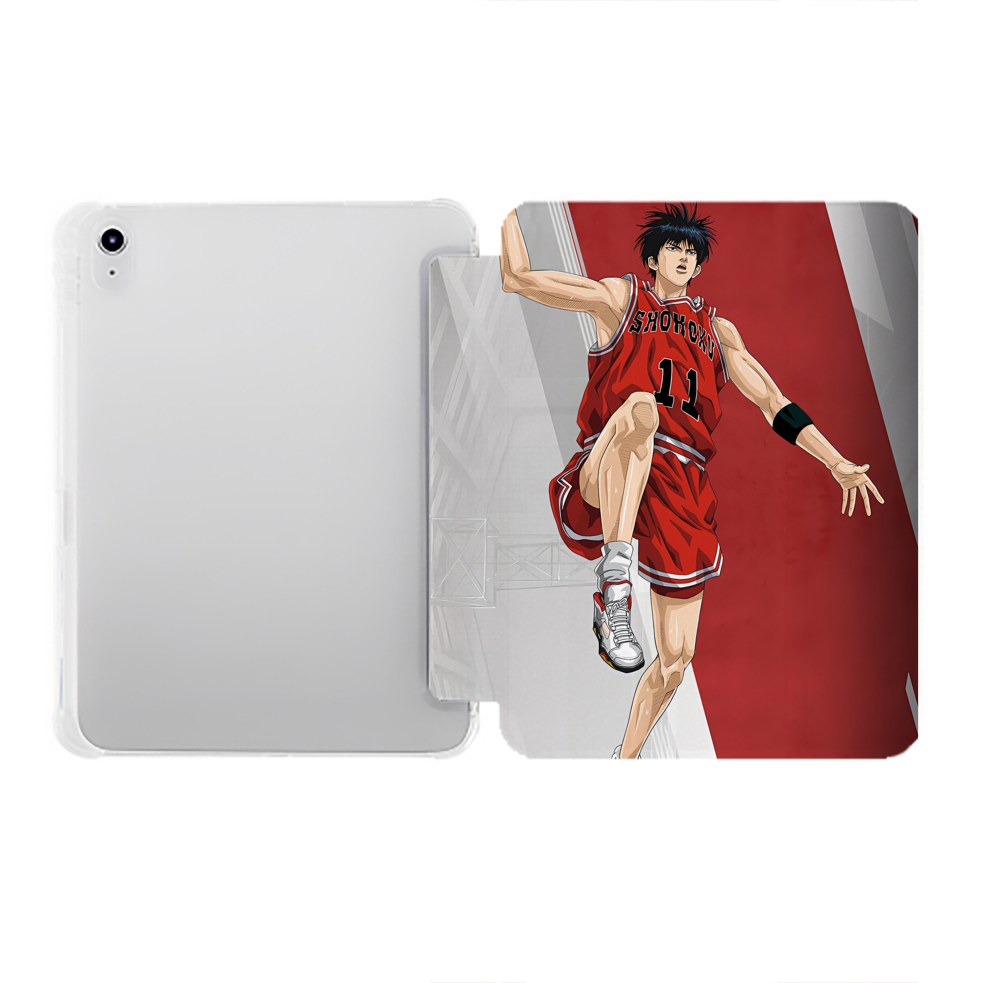 （画像用） SLAM DUNK／スラムダンク IPad ケース ペン収納付き 三つ折りスタンド PUレザー×シリコン 対応機種9.5/10.5/10.9インチ